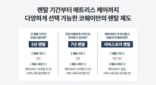 웅진코웨이침대렌탈 결제 방식 추천